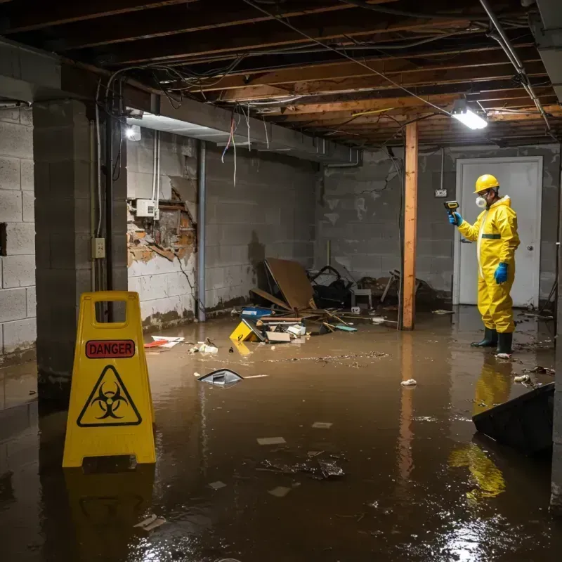 Flooded Basement Electrical Hazard in Church Point, LA Property