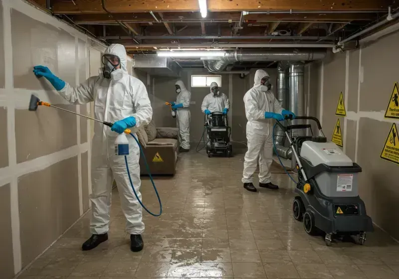 Basement Moisture Removal and Structural Drying process in Church Point, LA